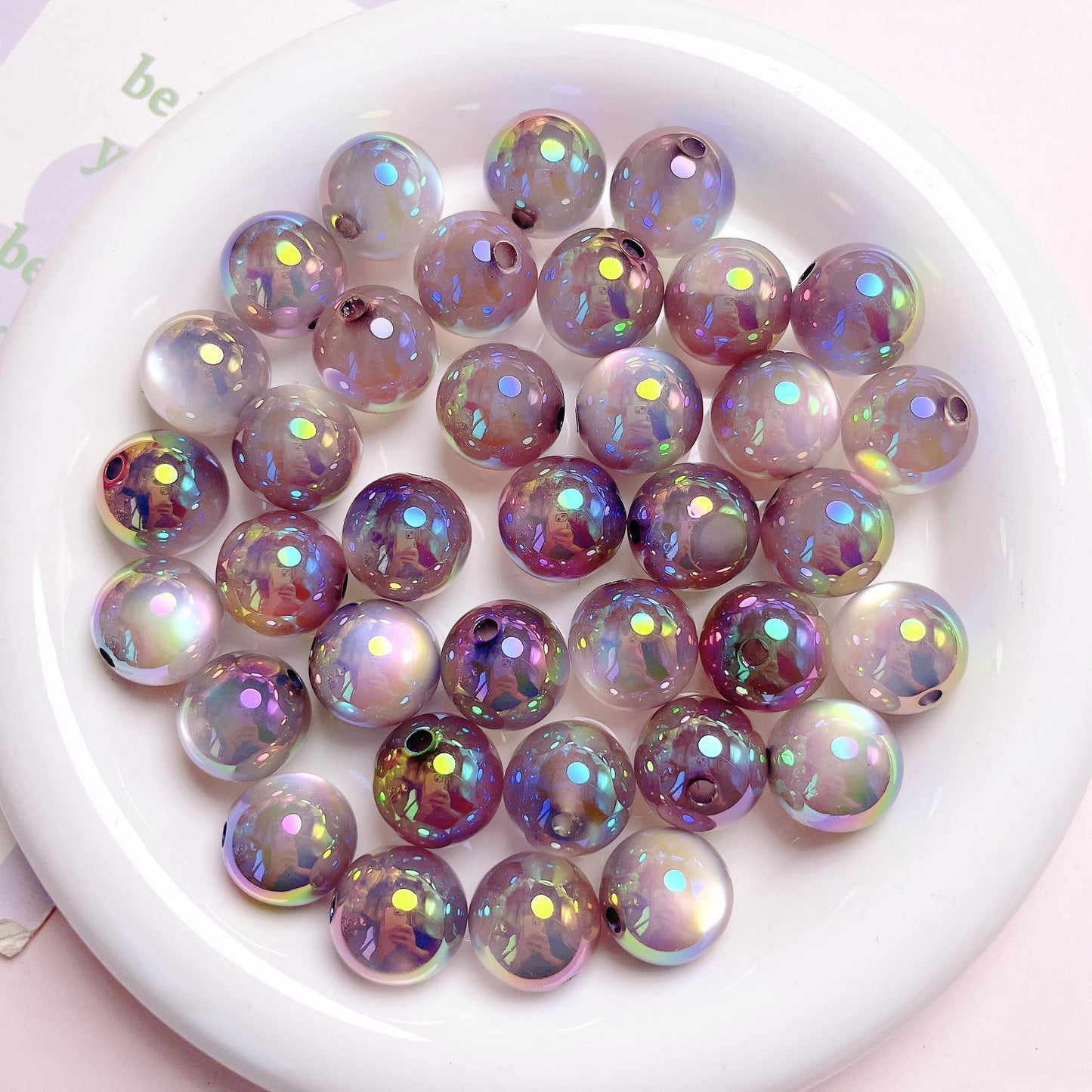 16MM UV coated acrylic cat eye beads