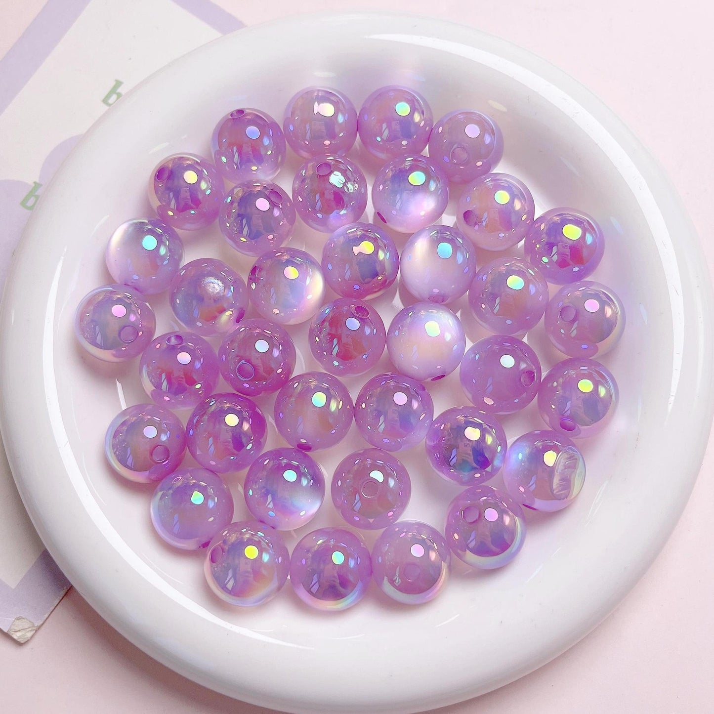 16MM UV coated acrylic cat eye beads