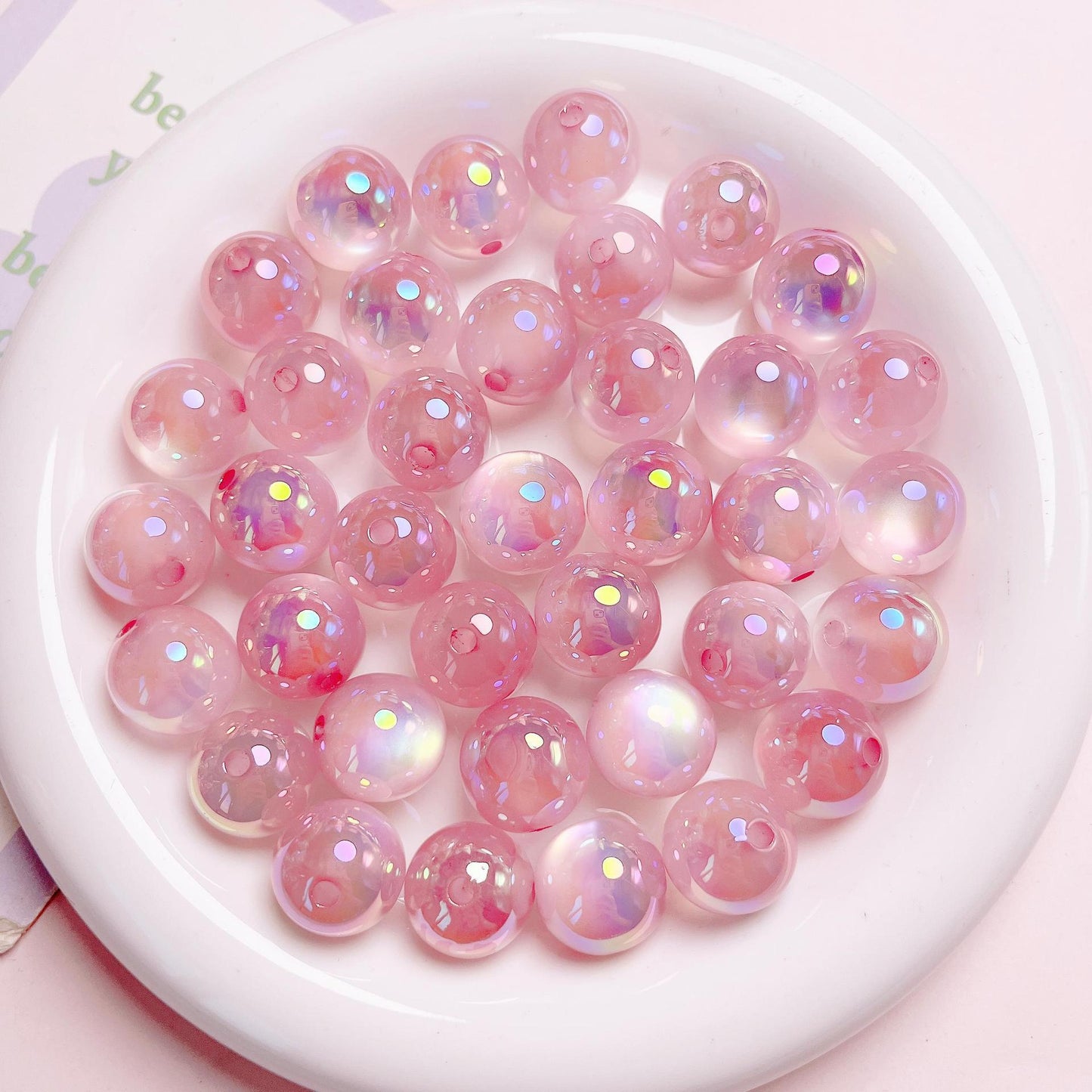 16MM UV coated acrylic cat eye beads