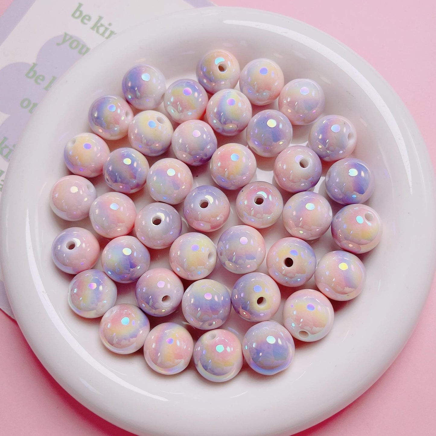 16MM UV color gradient burst beads