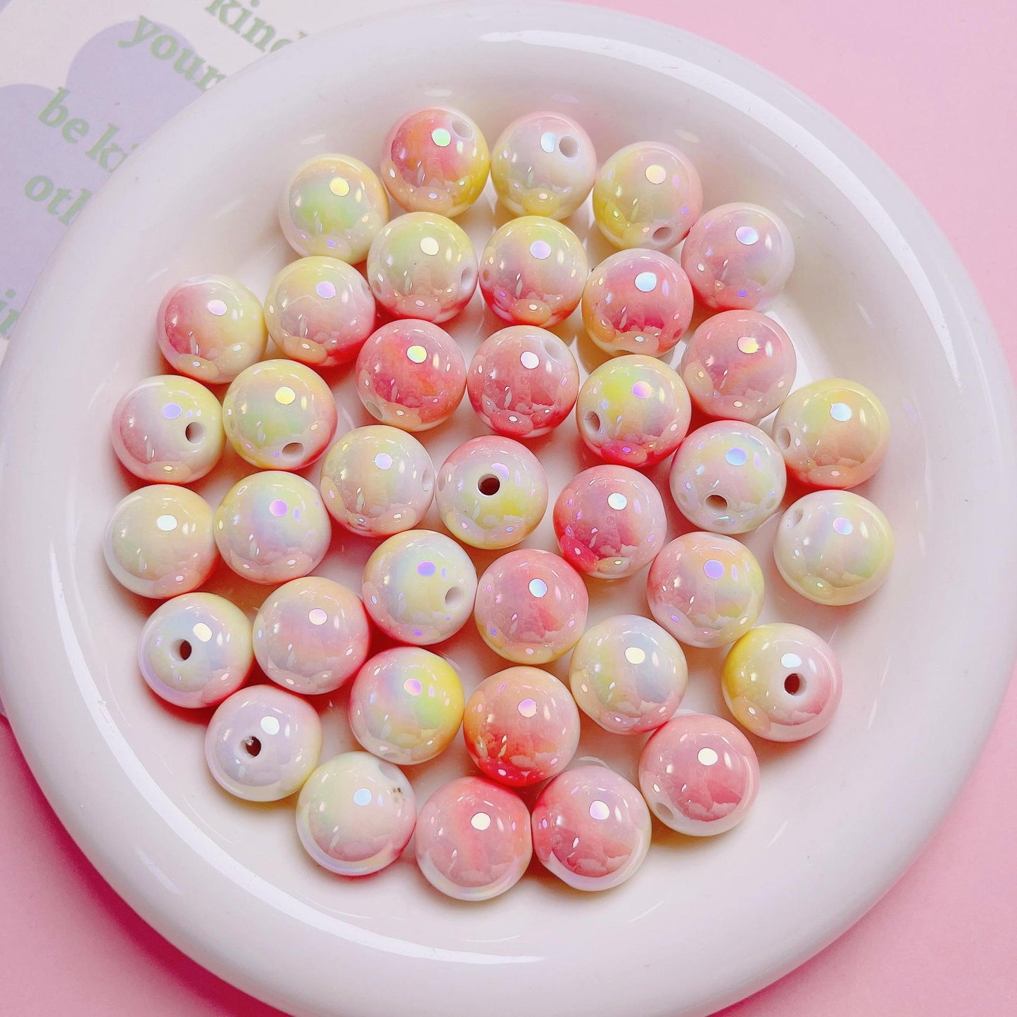 16MM UV color gradient burst beads