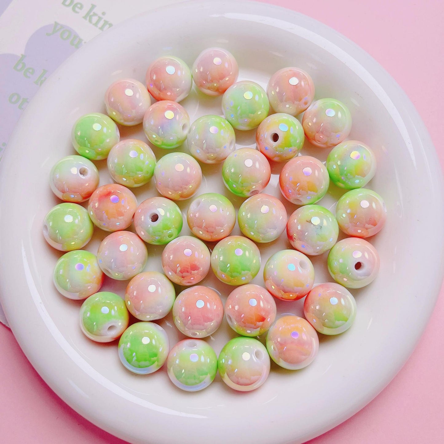 16MM UV color gradient burst beads