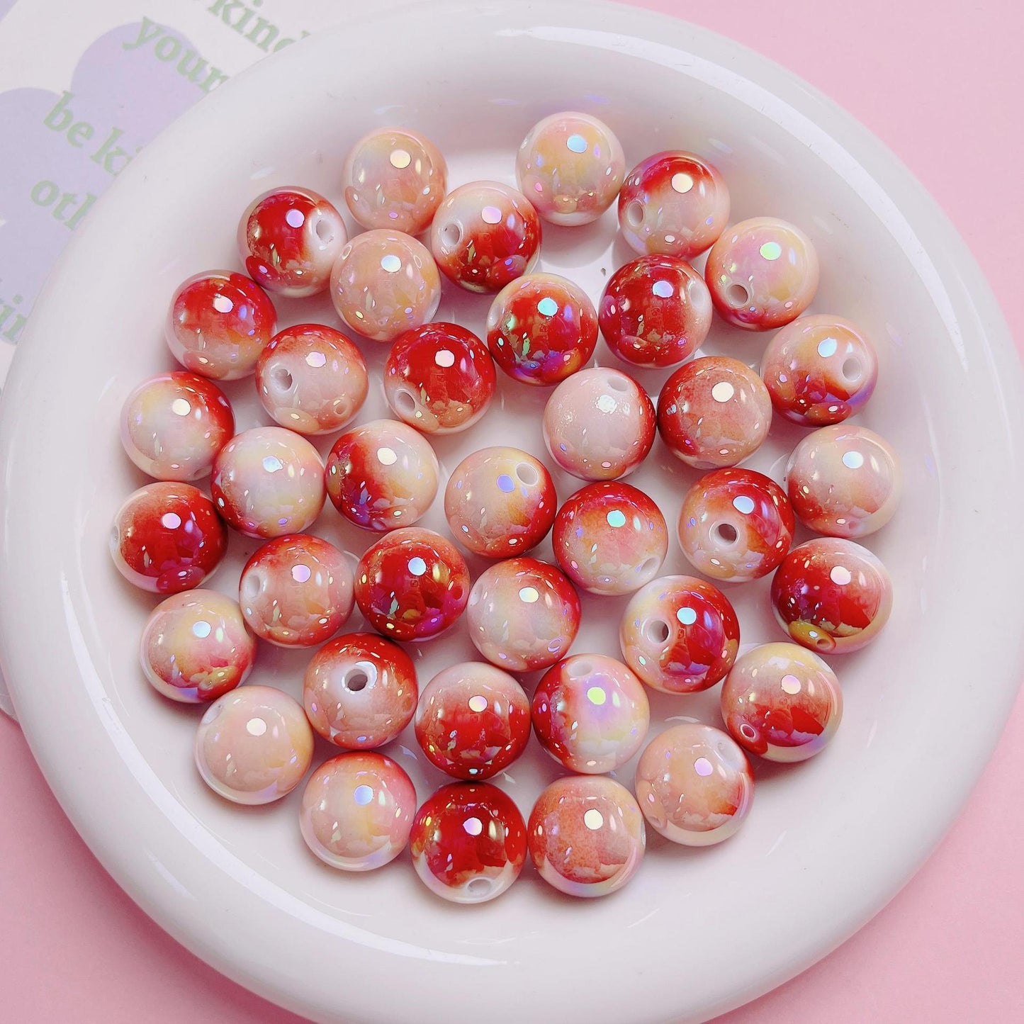 16MM UV color gradient burst beads