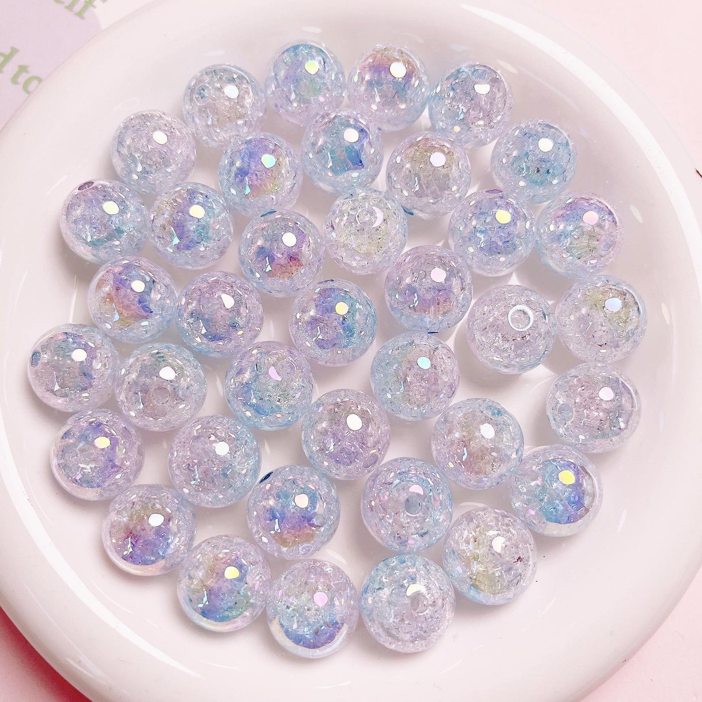 16MM UV dual color gradient burst bead