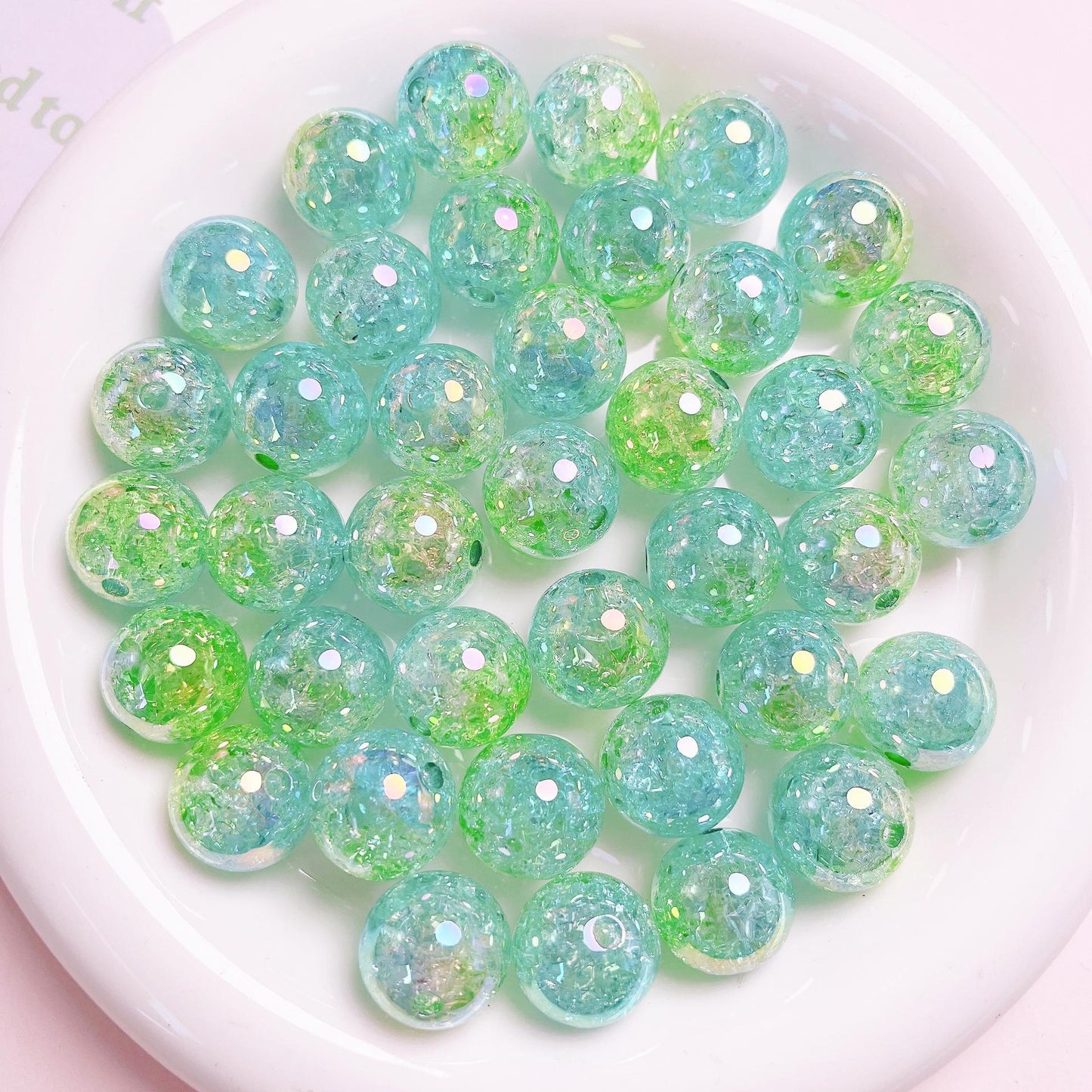 16MM UV dual color gradient burst bead