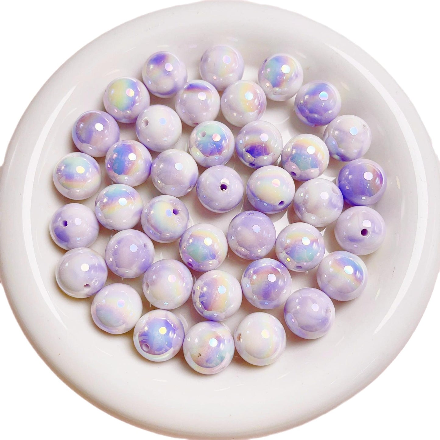 16MM Acrylic cream luminous beads