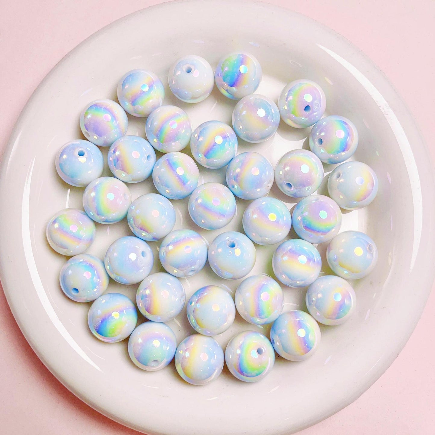 16MM Acrylic cream luminous beads