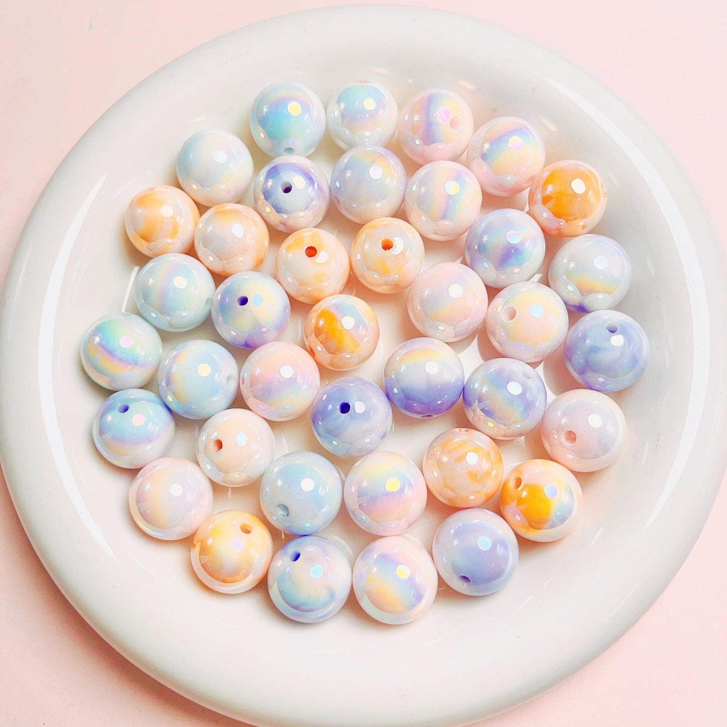 16MM Acrylic cream luminous beads