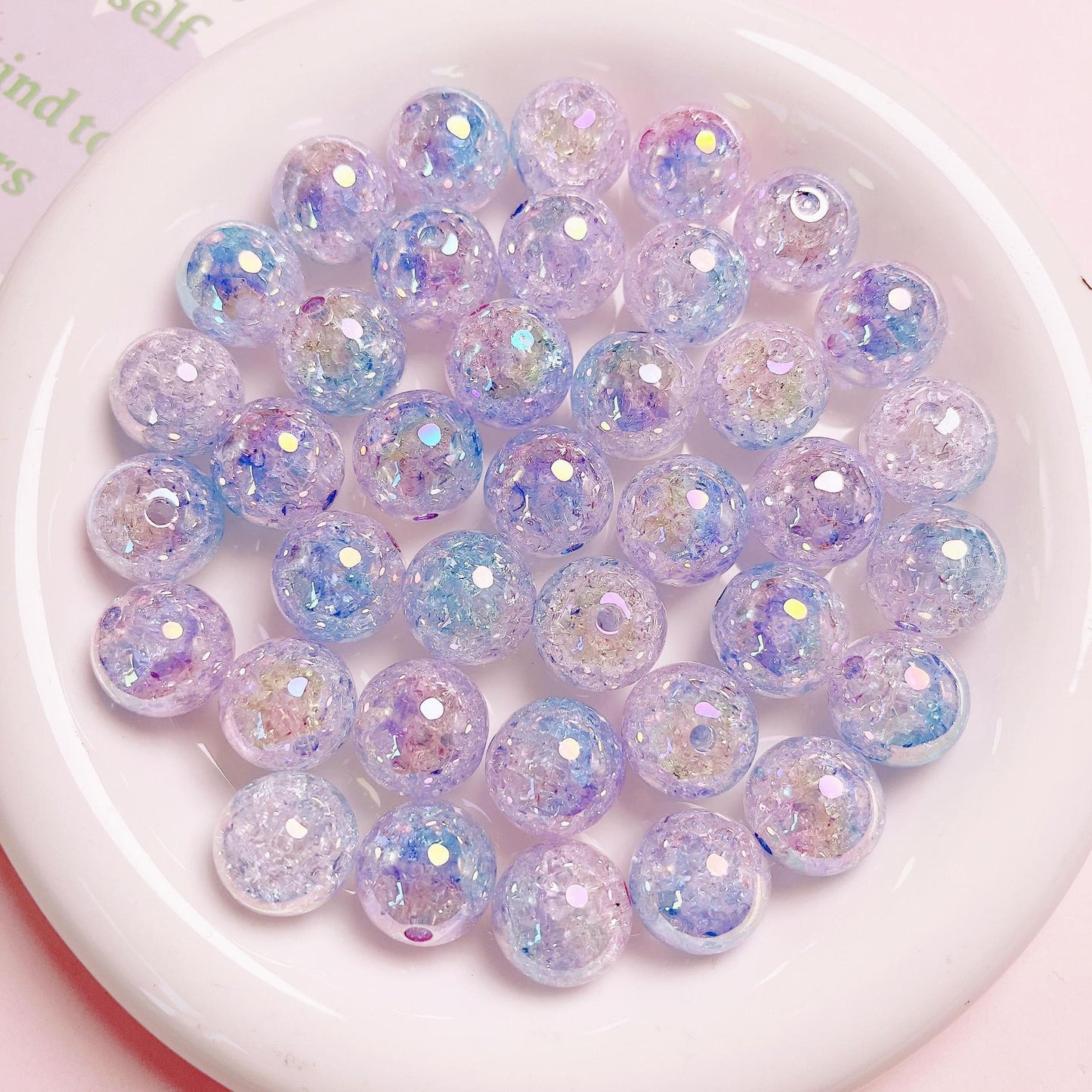 16MM UV dual color gradient burst bead