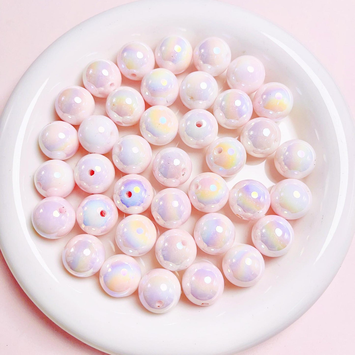 16MM Acrylic cream luminous beads