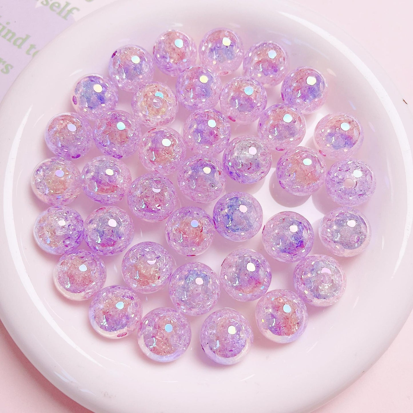 16MM UV dual color gradient burst bead