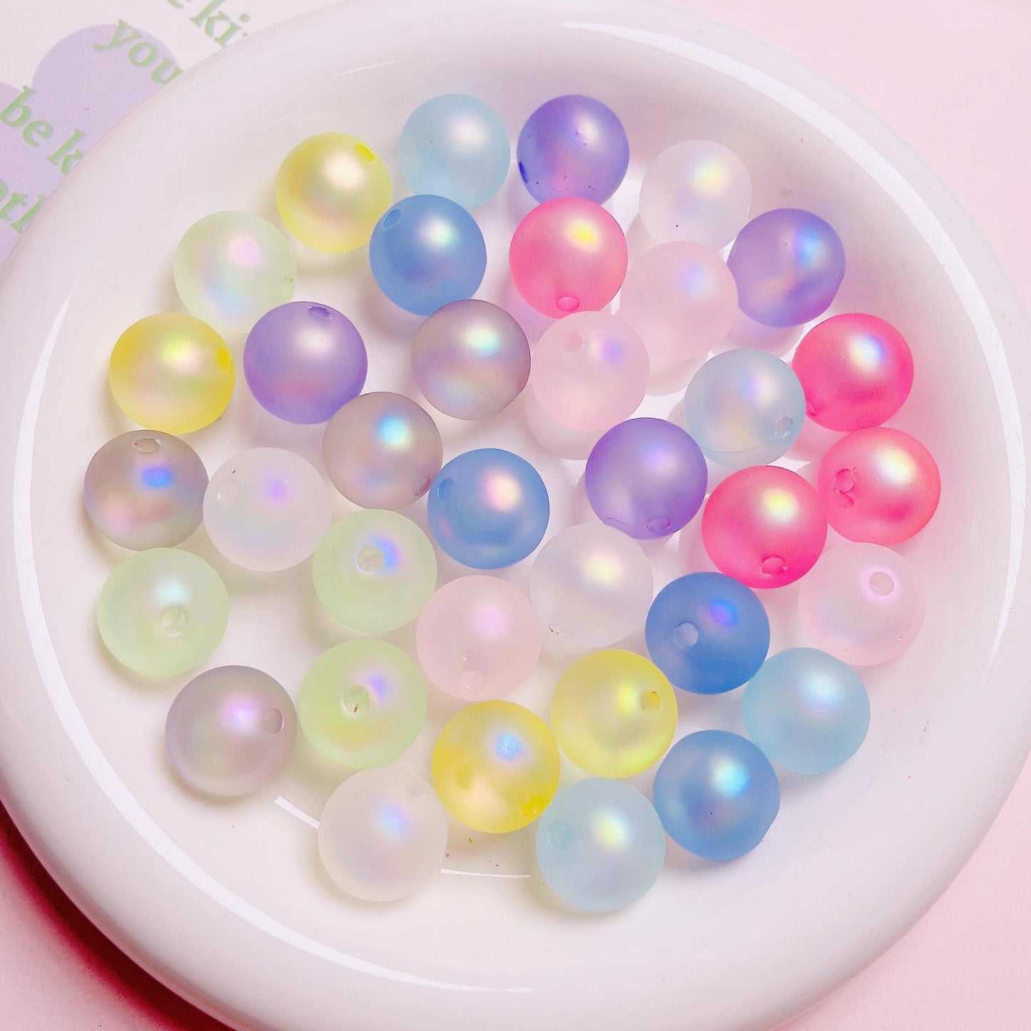 16MM UV Colorful Rubber Round Beads