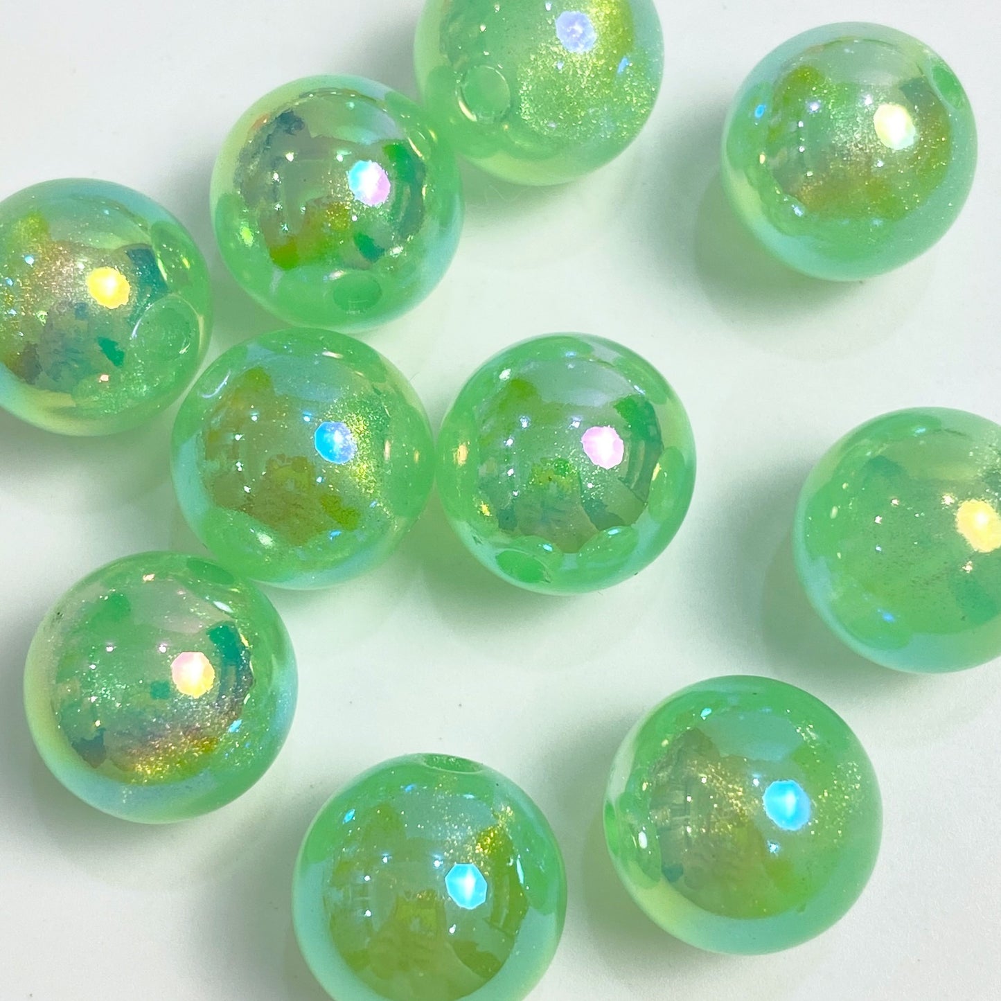 16MM Luminous gold powder round beads