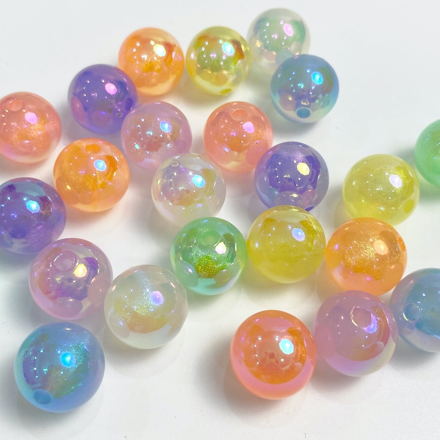 16MM Luminous gold powder round beads