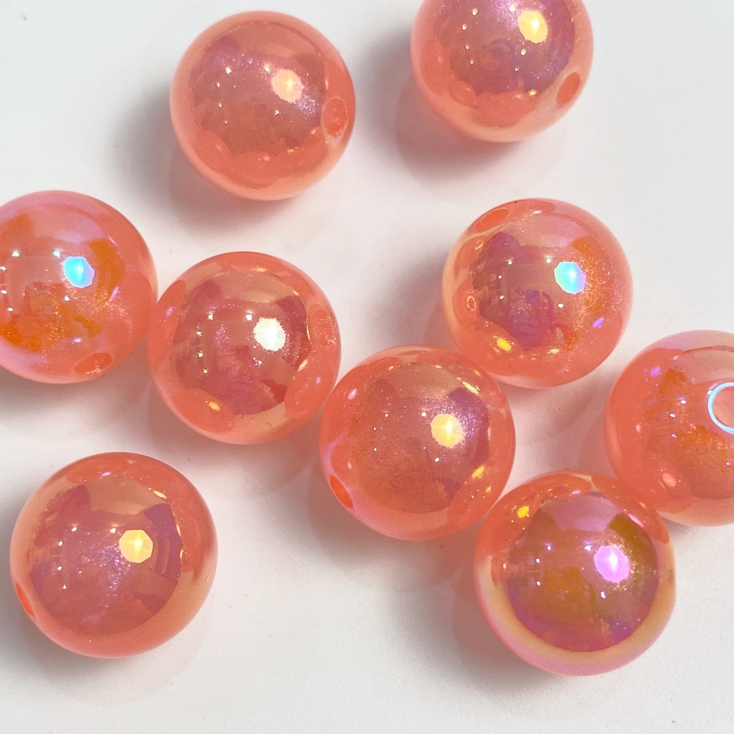 16MM Luminous gold powder round beads