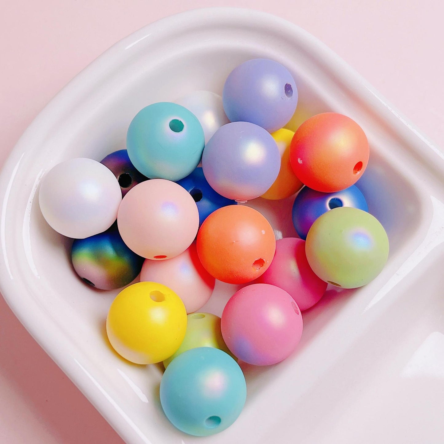 16MM Acrylic UV Colorful Paint Rubber Balls