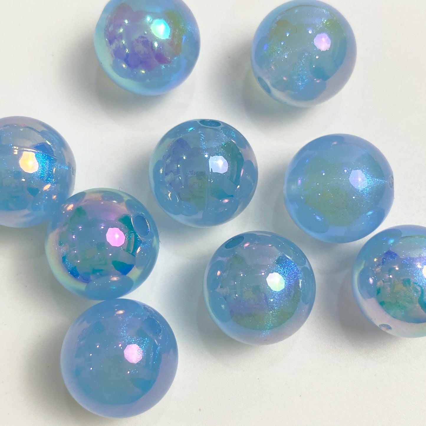 16MM Luminous gold powder round beads