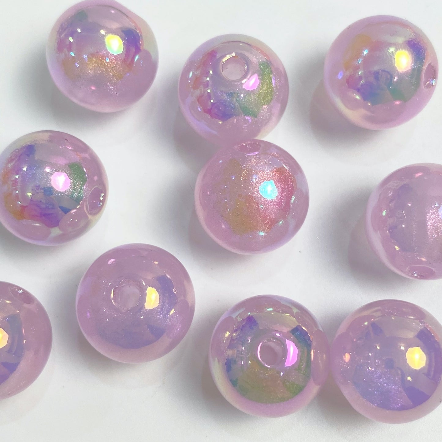 16MM Luminous gold powder round beads