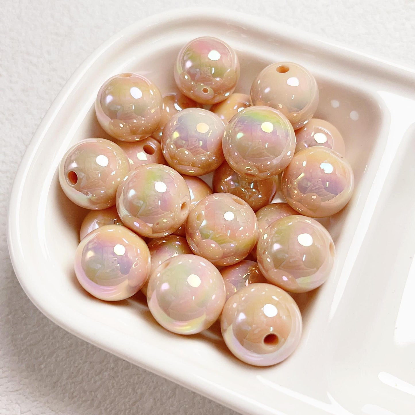 16MM UV coated colorful shell beads