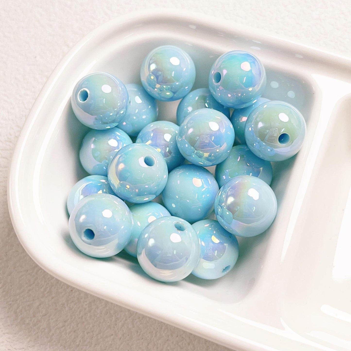 16MM UV coated colorful shell beads