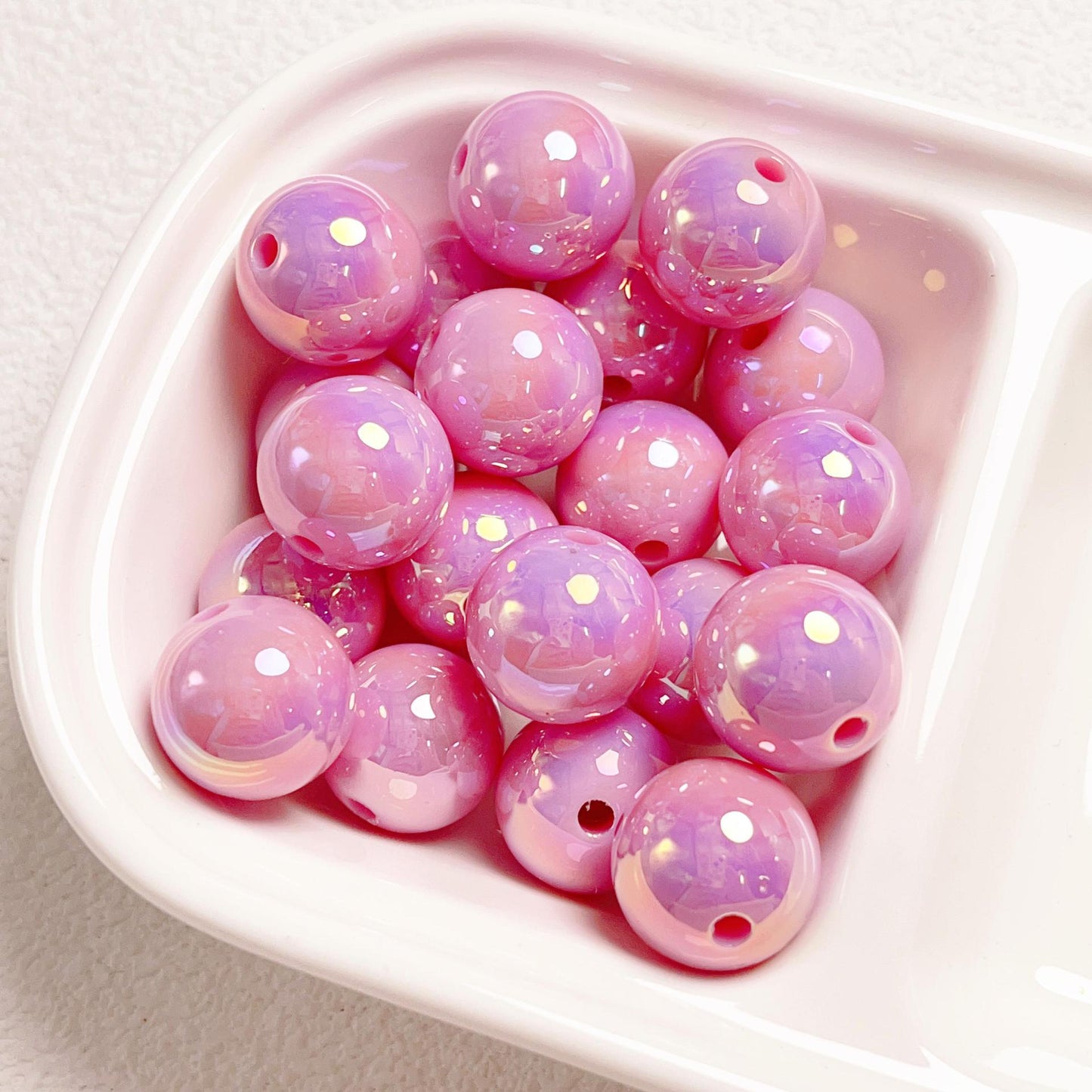 16MM UV coated colorful shell beads