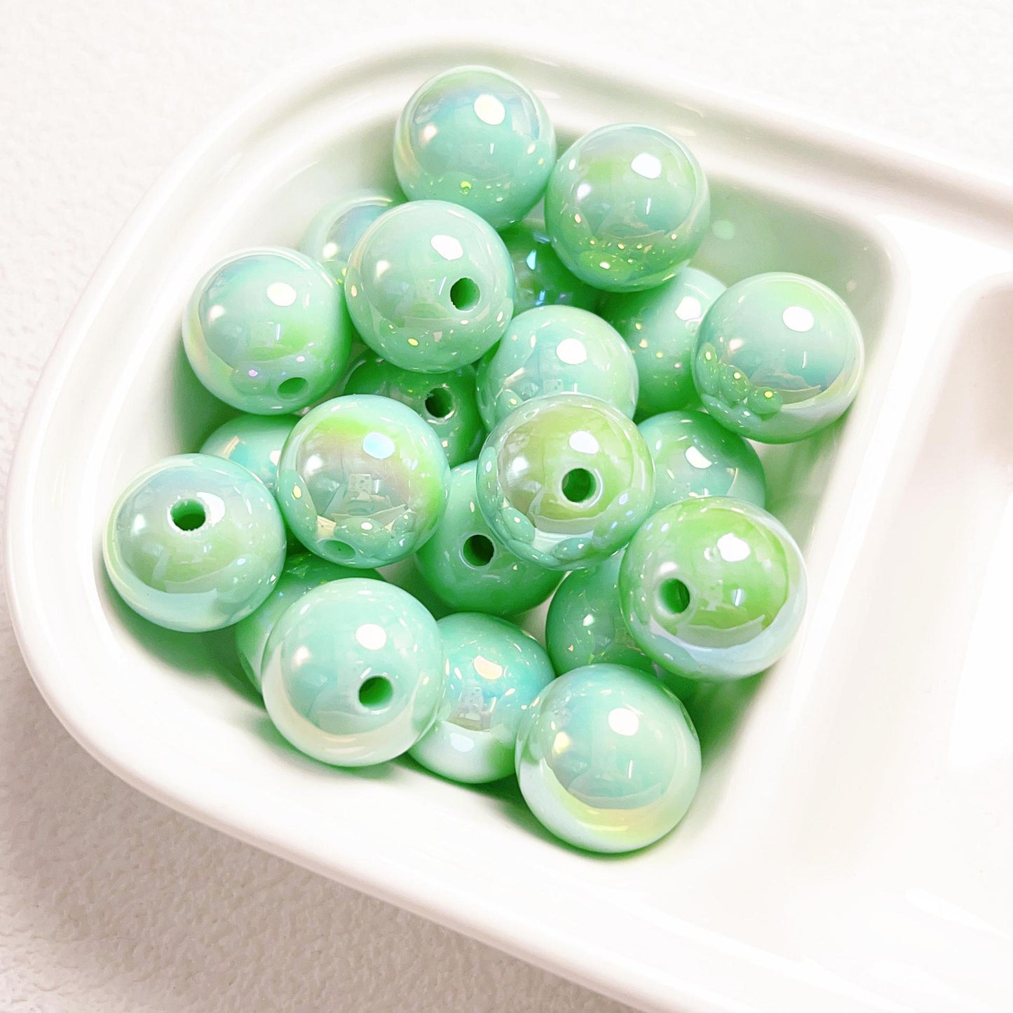 16MM UV coated colorful shell beads