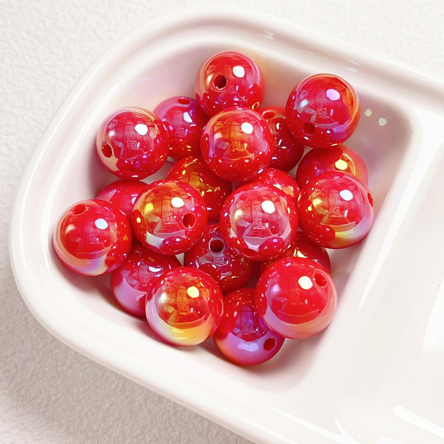 16MM UV coated colorful shell beads