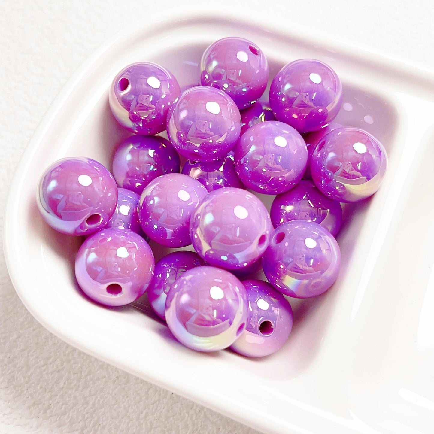 16MM UV coated colorful shell beads