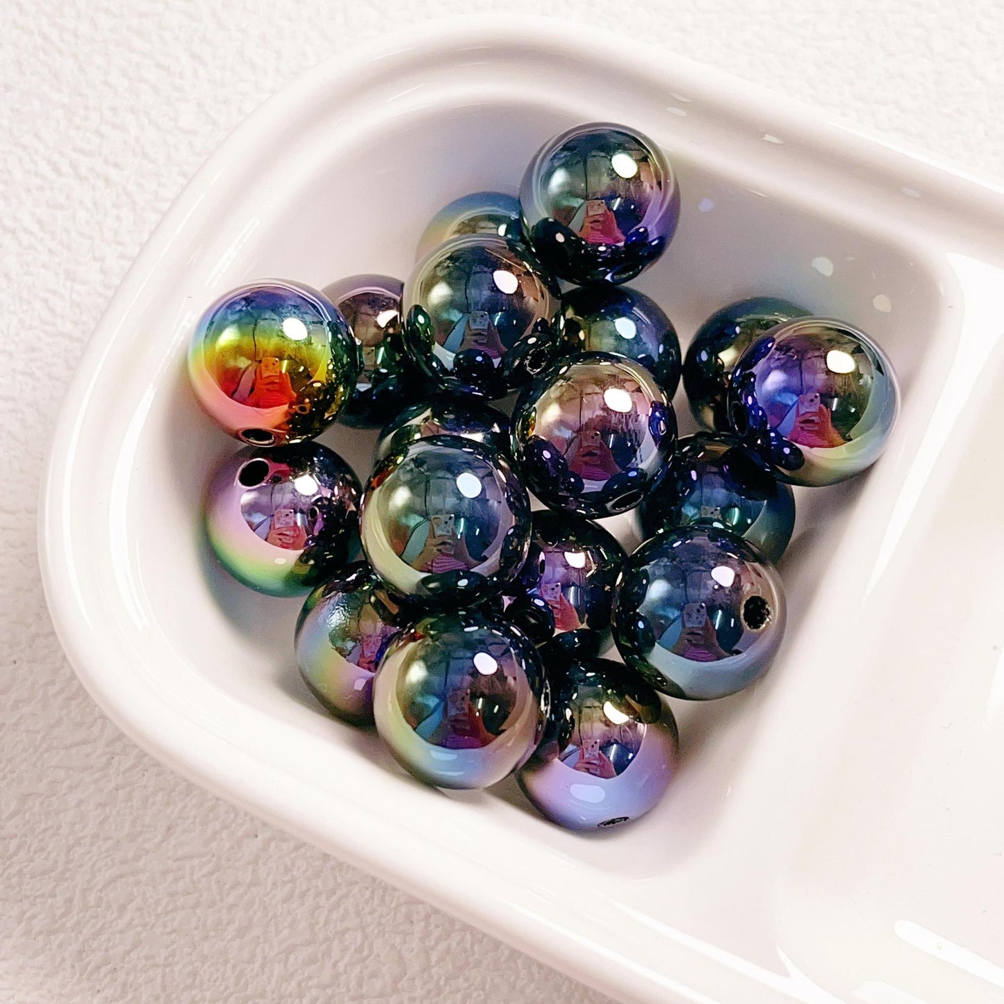 16MM UV coated colorful shell beads