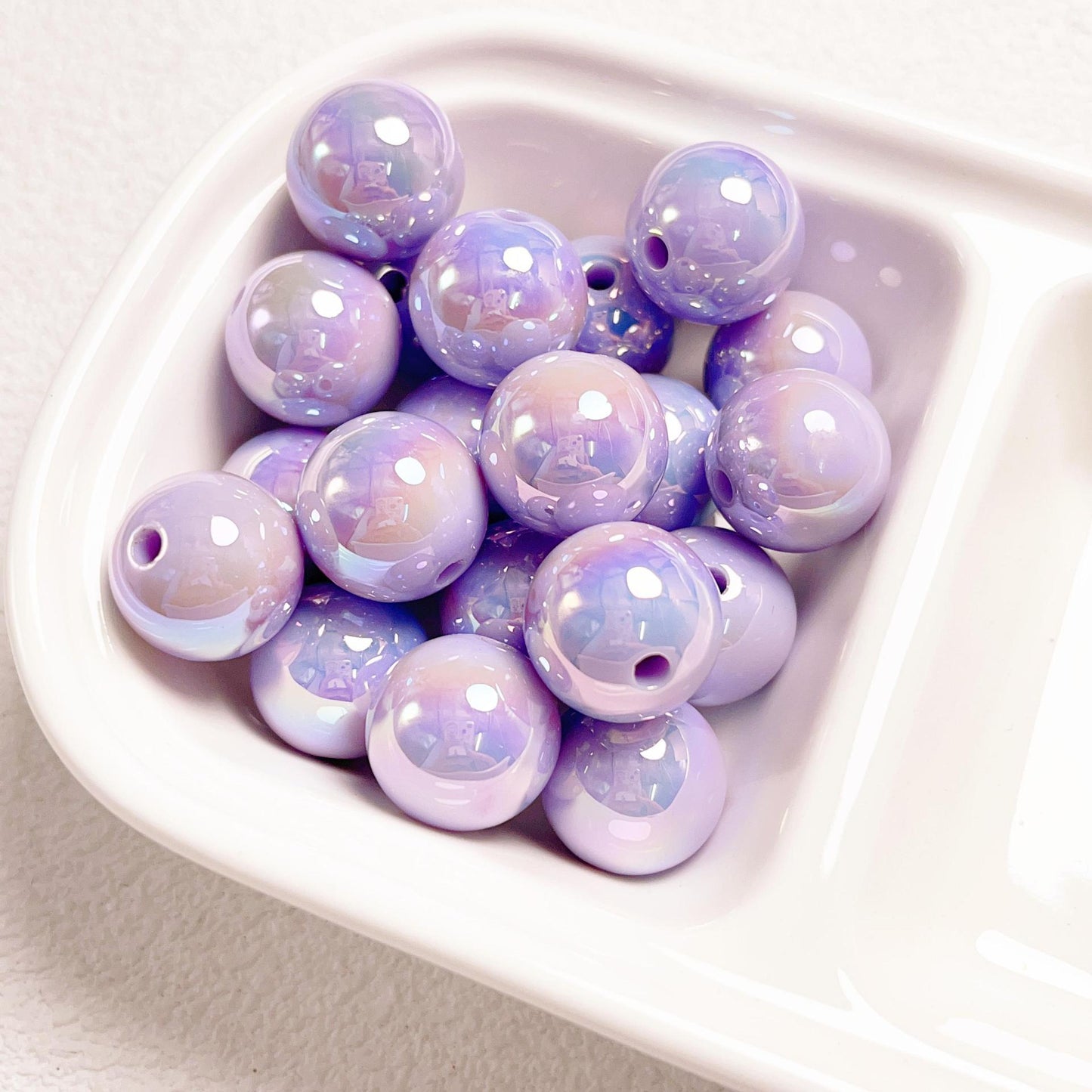 16MM UV coated colorful shell beads