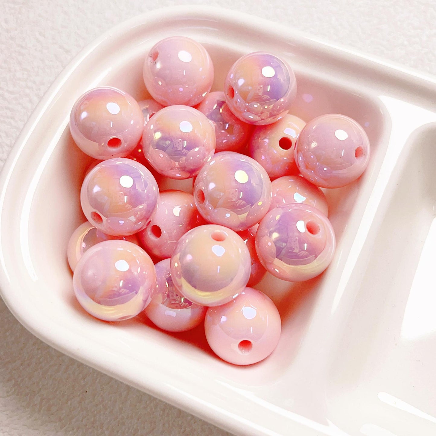 16MM UV coated colorful shell beads