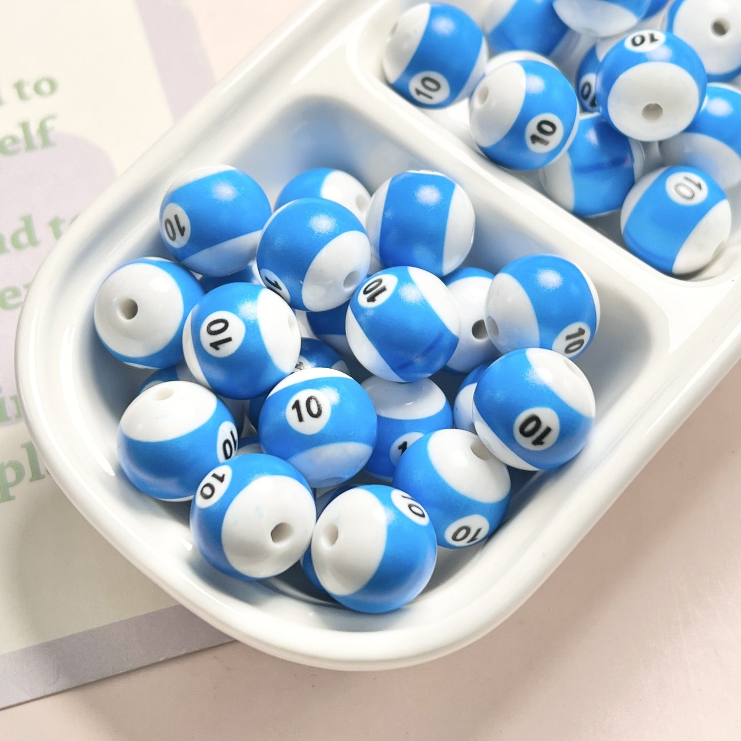 16MM Acrylic Eight Ball Beads Round Beads