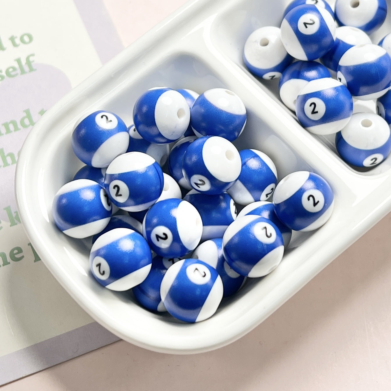 16MM Acrylic Eight Ball Beads Round Beads