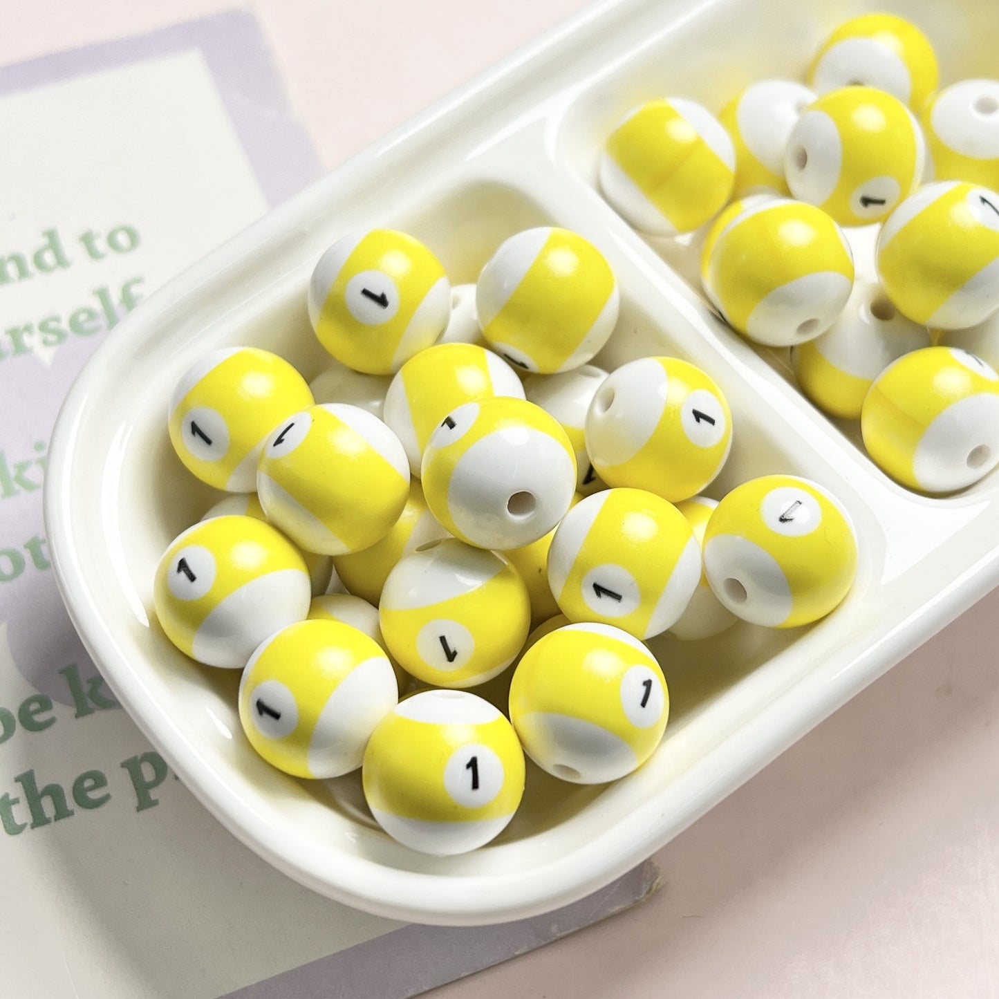 16MM Acrylic Eight Ball Beads Round Beads