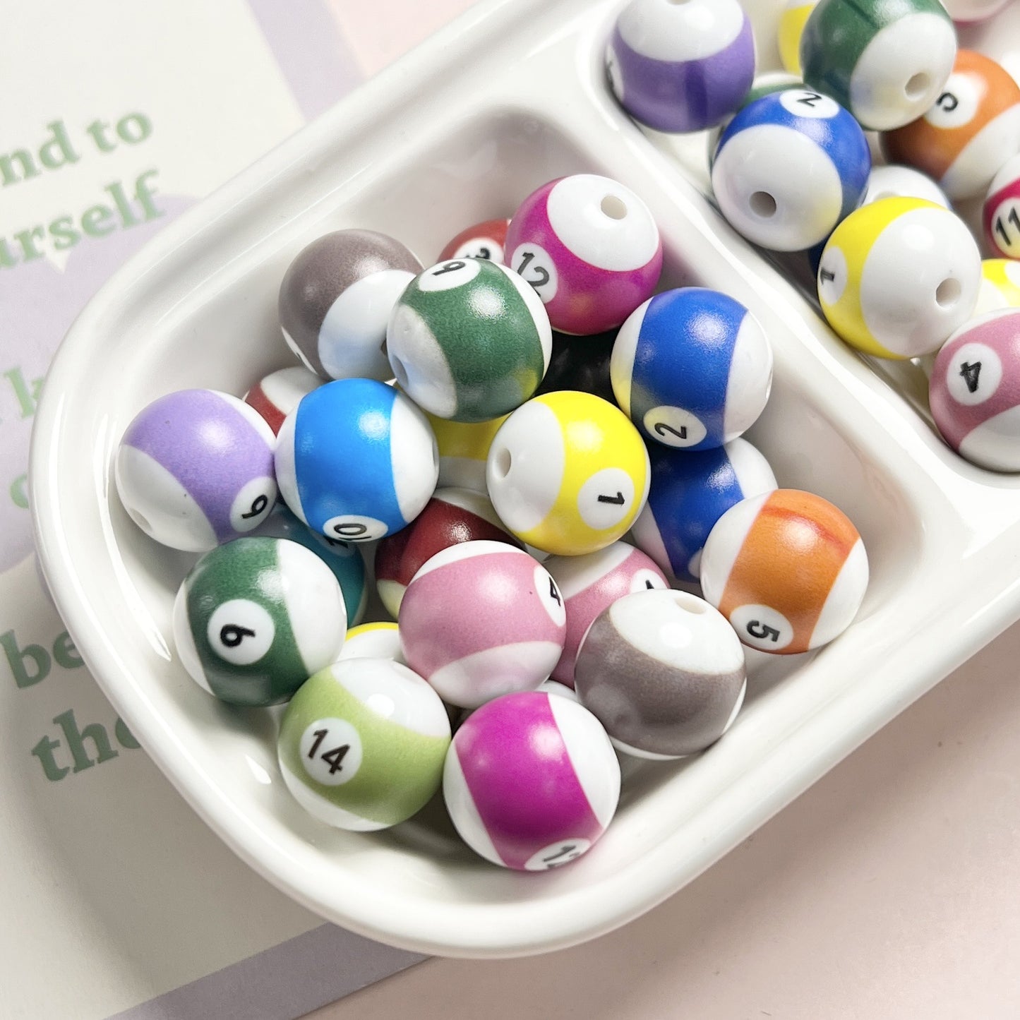 16MM Acrylic Eight Ball Beads Round Beads