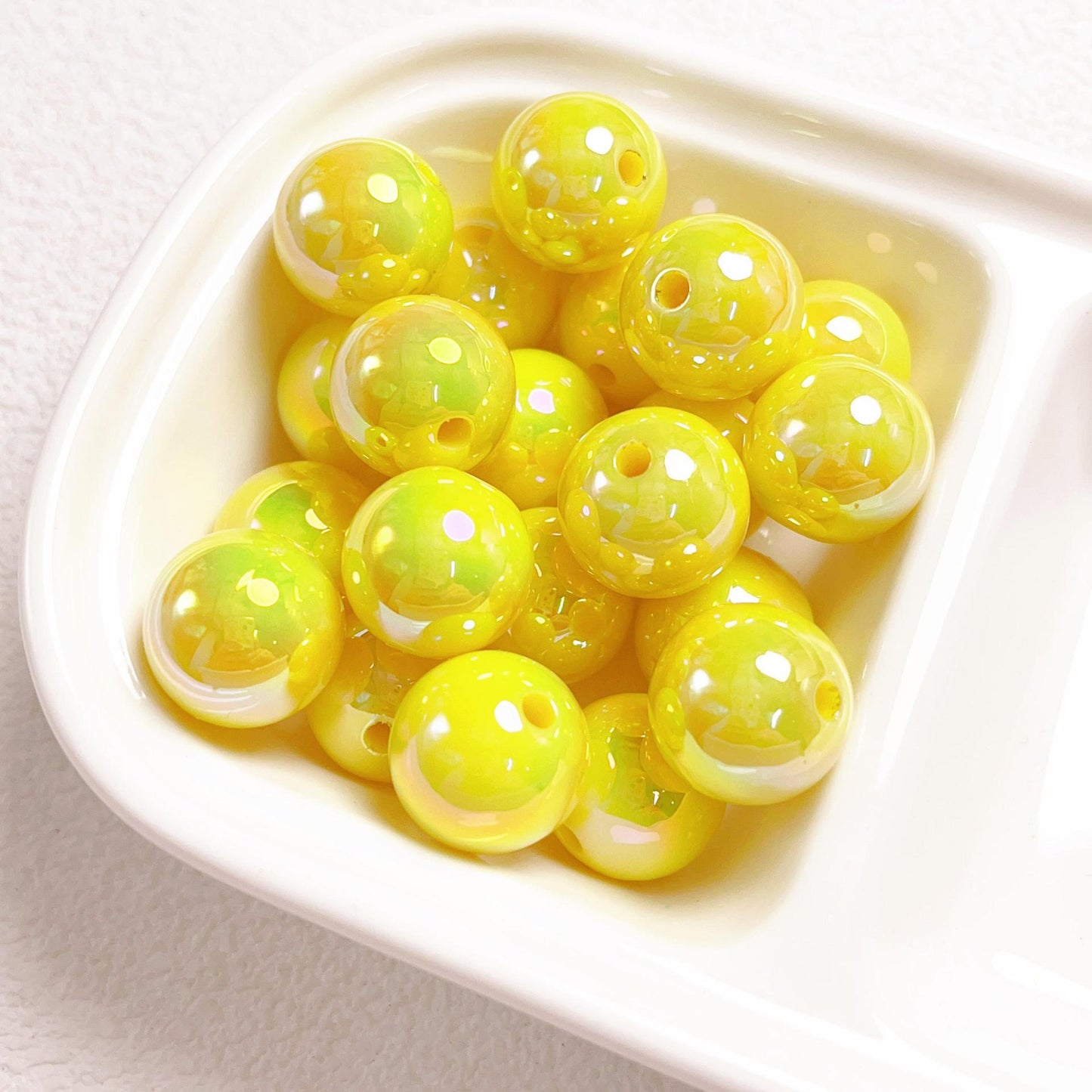 16MM UV coated colorful shell beads